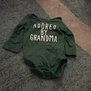 Baby boys adored by grandma long sleeve onesie 6-9 months